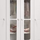 Guarda-roupa Infantil 4 Portas Com Vidro Aquarela  Cristal/br