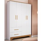 Guarda-roupa Infantil 4 Portas E 2 Gavetas 100% Mdf Liam Bran