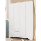 Guarda-roupa Infantil 4 Portas E 2 Gavetas 100% Mdf Liam Bran
