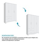 Guarda-roupa Infantil 4 Portas E 2 Gavetas 100% Mdf Liam Bran