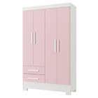 Guarda Roupa Infantil 4 Portas E 2 Gavetas Kit Cat