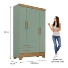 Guarda Roupa Infantil 4 Portas E 2 Gavetas Tic Tac