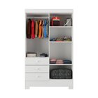 Guarda Roupa Infantil 4 Portas E 3 Gavetas Luiza  Branco