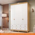 Guarda Roupa Infantil 4 Portas E 4 Gavetas 100% Mdf Elô New M