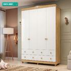 Guarda Roupa Infantil 4 Portas E 4 Gavetas 100% Mdf Elô New M