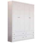 Guarda Roupa Infantil 4 Portas E 4 Gavetas Americano Branco -