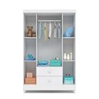 Guarda Roupa Infantil 4 Portas Flex 2 Cores Encanto Branco Ro