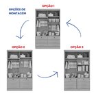 Guarda-roupa Infantil 4 Portas Frente Mdf Puxador De Madeira