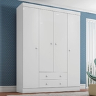 Guarda Roupa Infantil 4 Portas Olívia Branco