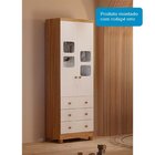 Guarda-roupa Infantil 61cm 2 Portas 3 Gavetas Com Janelas E P