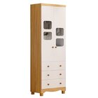 Guarda-roupa Infantil 61cm 2 Portas 3 Gavetas Com Janelas E P