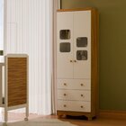 Guarda-roupa Infantil 61cm 2 Portas 3 Gavetas Com Janelas E P
