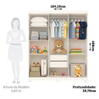 Guarda-roupa Infantil 6 Portas 100% Mdf 164cm Stellari Espres