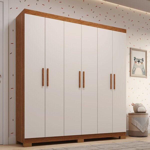Guarda-roupa Infantil 6 Portas 164,10cm X 188cm 100% Mdf Stel