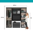 Guarda Roupa Infantil 6 Portas 2 Gavetas Porto Preto Com Cabe