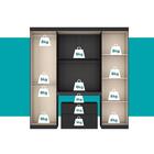 Guarda Roupa Infantil 6 Portas 2 Gavetas Porto Preto Com Cabe