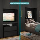 Guarda Roupa Infantil 6 Portas 2 Gavetas Porto Preto Com Cabe