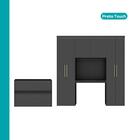 Guarda Roupa Infantil 6 Portas 2 Gavetas Porto Preto Com Escr