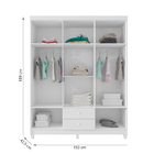 Guarda Roupa Infantil 6 Portas Com Cômoda 5 Gavetas Aquarela