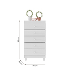 Guarda Roupa Infantil 6 Portas Com Cômoda 5 Gavetas Aquarela