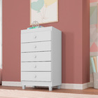 Guarda Roupa Infantil 6 Portas Com Cômoda 5 Gavetas Baby Kids