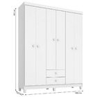 Guarda Roupa Infantil 6 Portas Com Cômoda 5 Gavetas Baby Kids