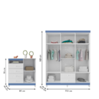 Guarda Roupa Infantil 6 Portas Com Cômoda Sapateira 1 Porta 4