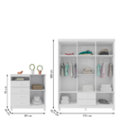 Guarda Roupa Infantil 6 Portas Com Cômoda Sapateira 1 Porta 4