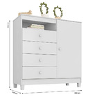 Guarda Roupa Infantil 6 Portas Com Cômoda Sapateira 1 Porta 4