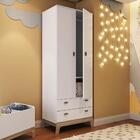 Guarda Roupa Infantil 73cm 2 Portas 2 Gavetas Favo De Mel 005