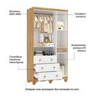 Guarda-roupa Infantil 91cm 3 Portas 3 Gavetas Com Janelas E P