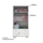 Guarda Roupa Infantil Allegra Com 2 Portas E 2 Gavetas - Bra
