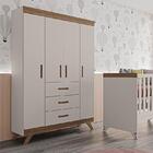 Guarda Roupa Infantil Ambiente Retrô Maya Off White Carvalho