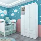 Guarda-roupa Infantil Amore 3 Pt 2 Gv Neve