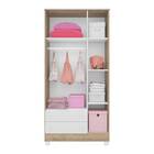 Guarda Roupa Infantil Ariel 3 Portas 2 Gavetas Carvalho Branc