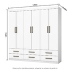 Guarda Roupa Infantil Ariel 6 Portas 6 Gavetas