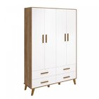 Guarda Roupa Infantil Ayla Reller Móveis Branco Fosco/mezzo