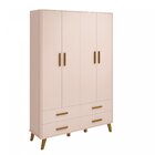 Guarda Roupa Infantil Ayla Reller Móveis Rosa Fosco