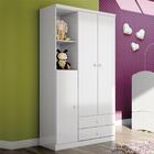 Guarda Roupa Infantil Bala De Menta 3 Portas E 2 Gavetas - Mó