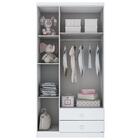 Guarda Roupa Infantil Bala De Menta 3 Portas E 2 Gavetas - Mó