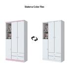 Guarda Roupa Infantil Bala De Menta 3 Portas E 2 Gavetas - Mó