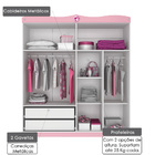 Guarda Roupa Infantil Barbie Star 4 Portas E 2 Gavetas Intern