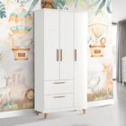 Guarda Roupa Infantil Branco 3 Portas Theo