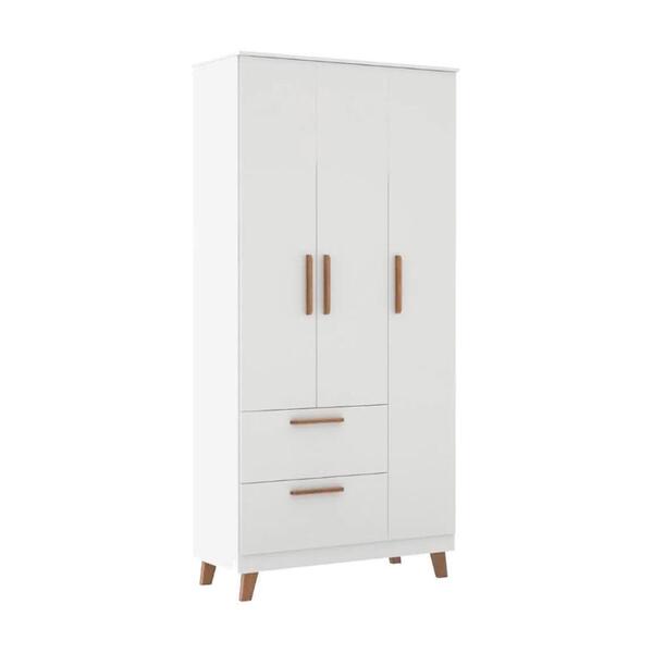 Guarda Roupa Infantil Branco 3 Portas Theo