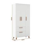 Guarda Roupa Infantil Branco 3 Portas Theo