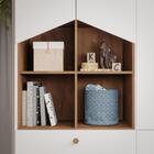 Guarda Roupa Infantil Branco Marrom Mdf Gavetas Telescópicas