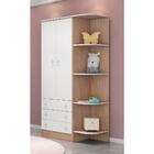 Guarda Roupa Infantil Cantoneira Doce Sonho Branco/carvalho