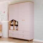 Guarda Roupa Infantil Casinha 4 Portas E 4 Gavetas - Permóbil