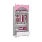 Guarda Roupa Infantil Castelo E Cama Princesas Rosa