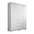 Guarda Roupa Infantil Ceci 132cm 4 Portas 100% Mdf Branco Bri